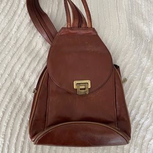 Vintage leather backpack